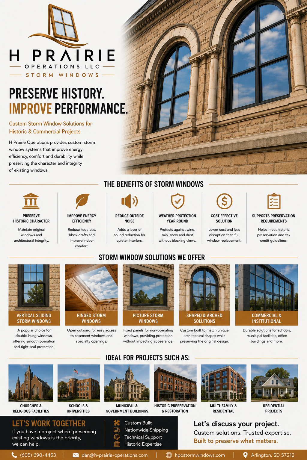 H Prairie Operations Storm Windows company overview brochure